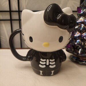 Rare! Halloween Hello Kitty Skeleton Mug - Black - NEW